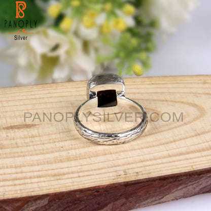 Boulder Turquoise Cushion Shape 925 Sterling Silver Ring
