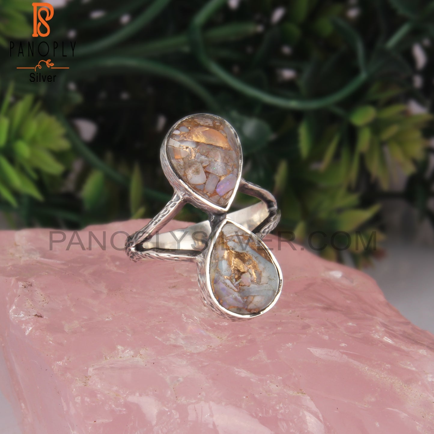 Mojave Copper Ethiopian Opal Pear 925 Jewelry