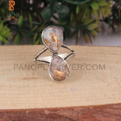 Mojave Copper Ethiopian Opal Pear 925 Jewelry