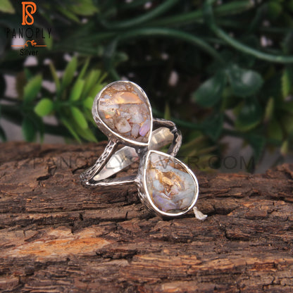 Mojave Copper Ethiopian Opal Pear 925 Jewelry