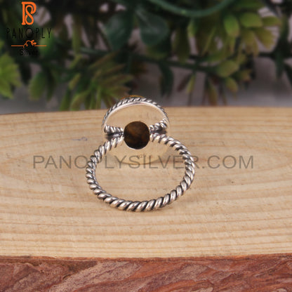 Mojave Copper Bumblebee Turquoise 925 Silver Twist Ring
