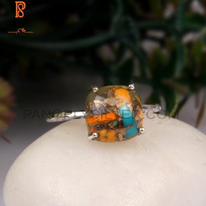 Mojave Copper Bumblebee Turquoise Ring