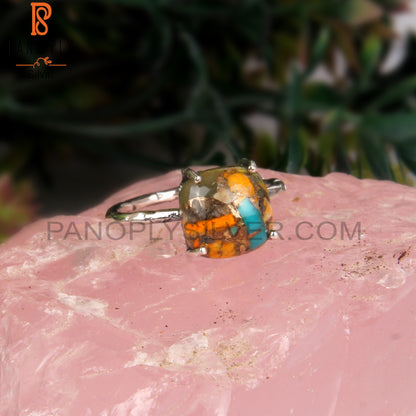 Mojave Copper Bumblebee Turquoise Ring