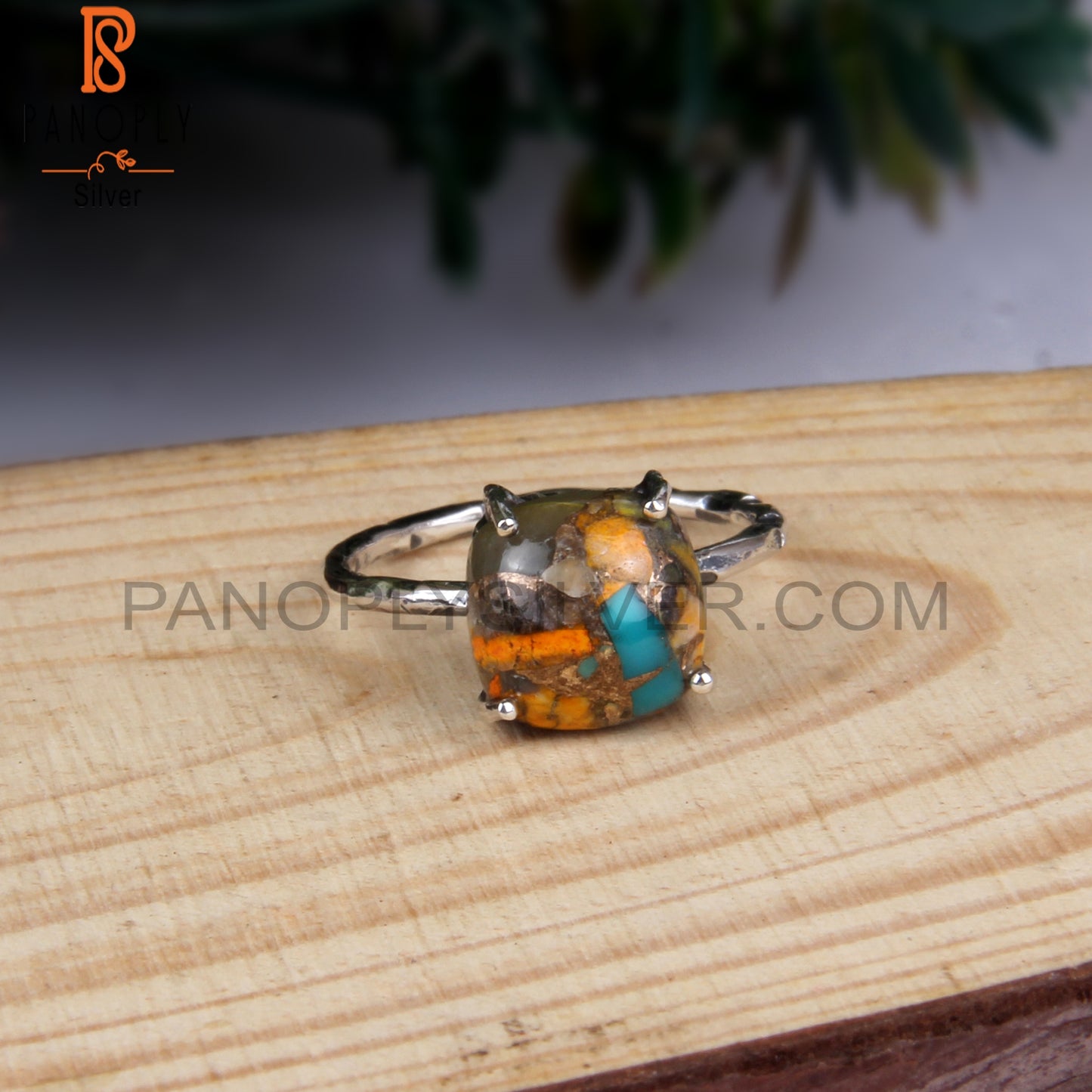 Mojave Copper Bumblebee Turquoise Ring