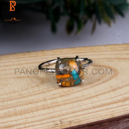 Mojave Copper Bumblebee Turquoise Ring