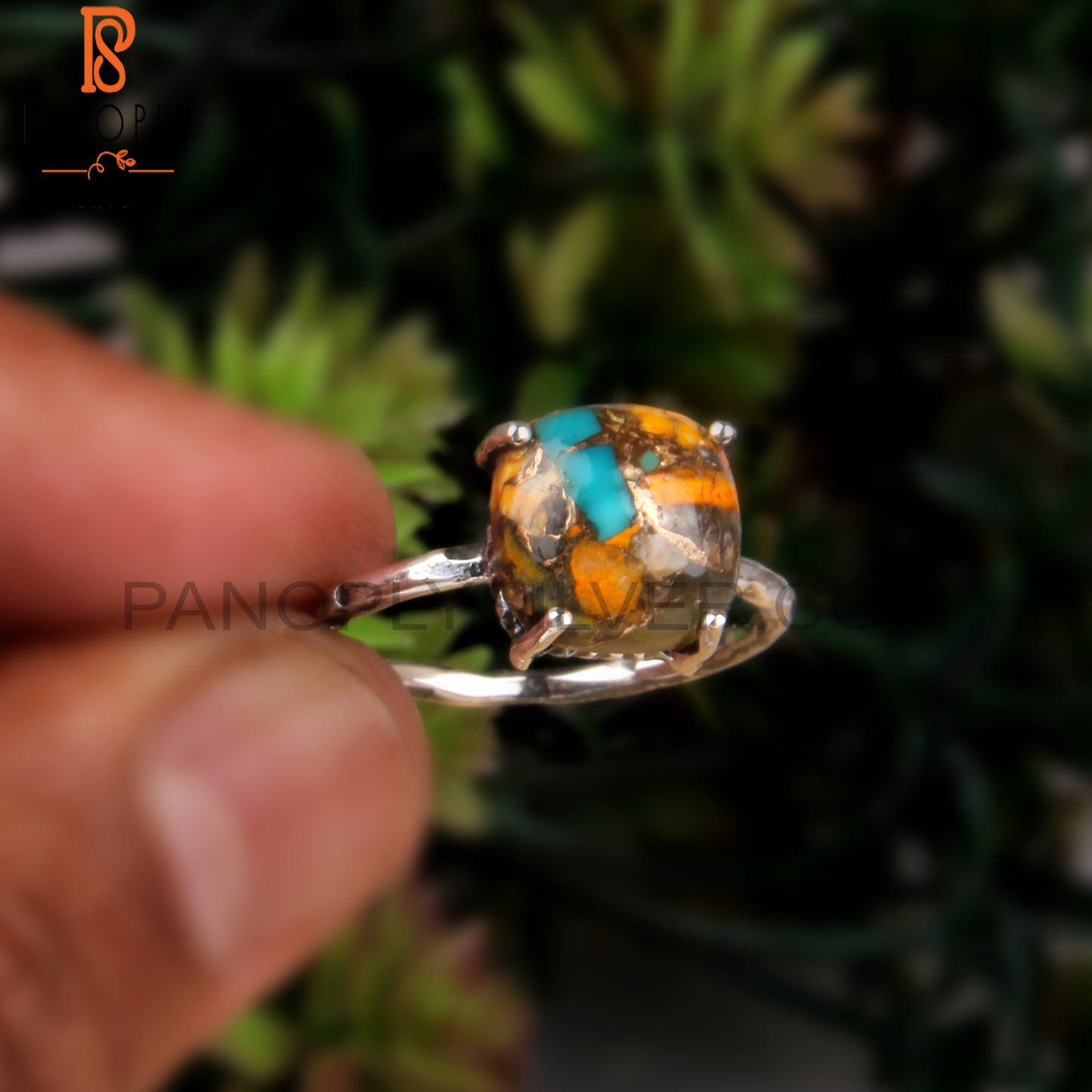 Mojave Copper Bumblebee Turquoise Ring