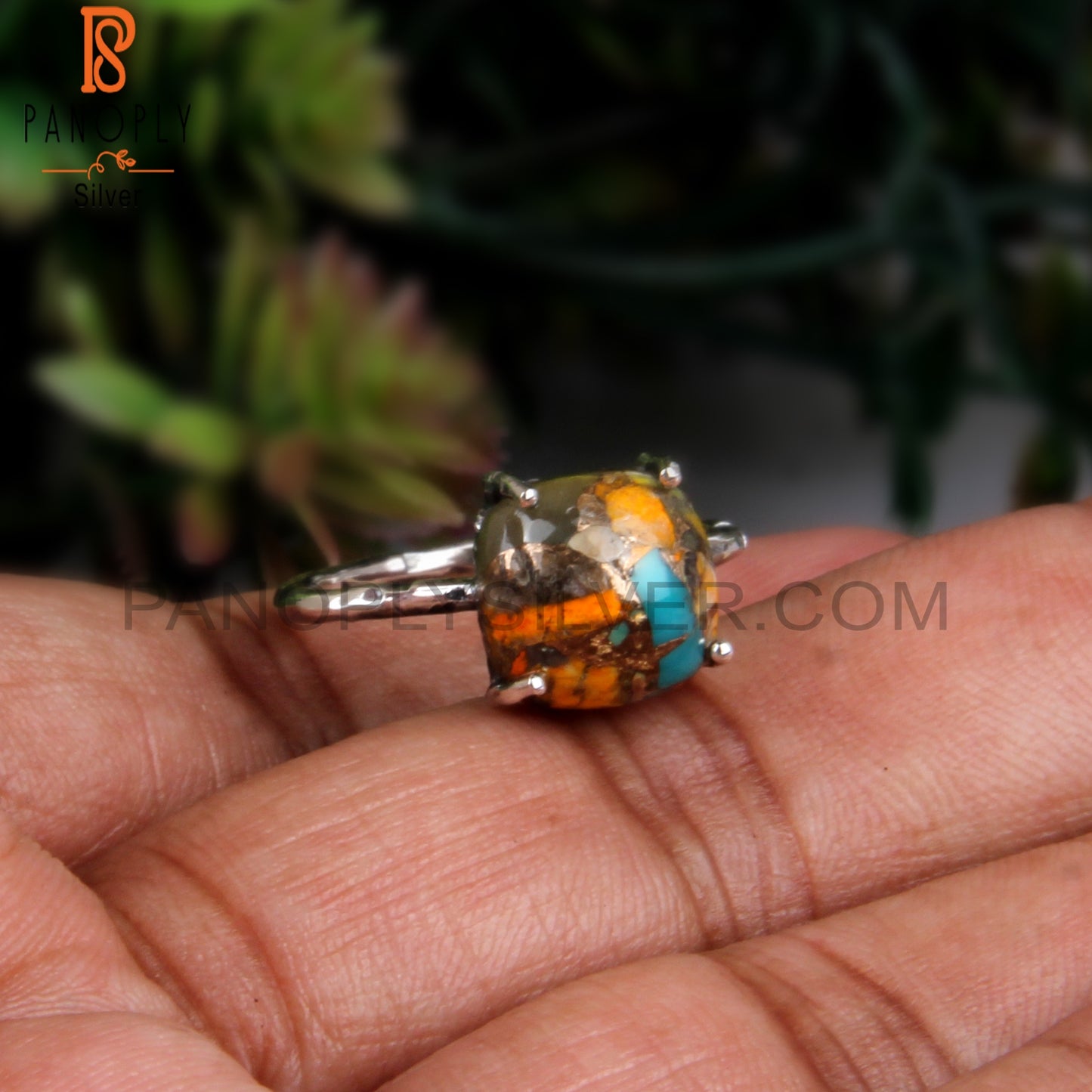 Mojave Copper Bumblebee Turquoise Ring
