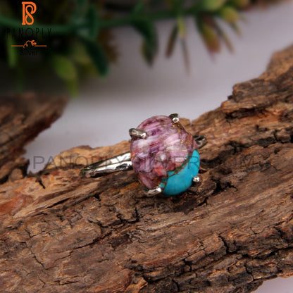 Mojave Copper Purple Oyster Turquoise  Ring Gift