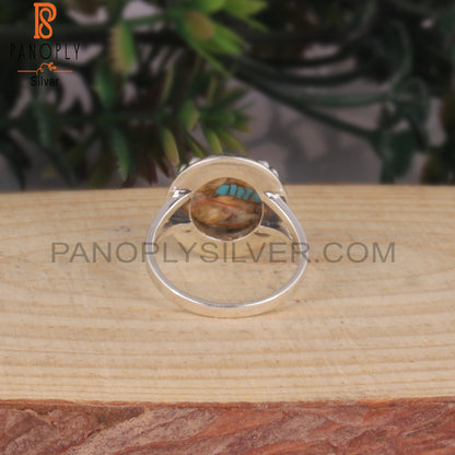 Mojave Copper Bumblebee Turquoise 925 Silver Oxidized Ring