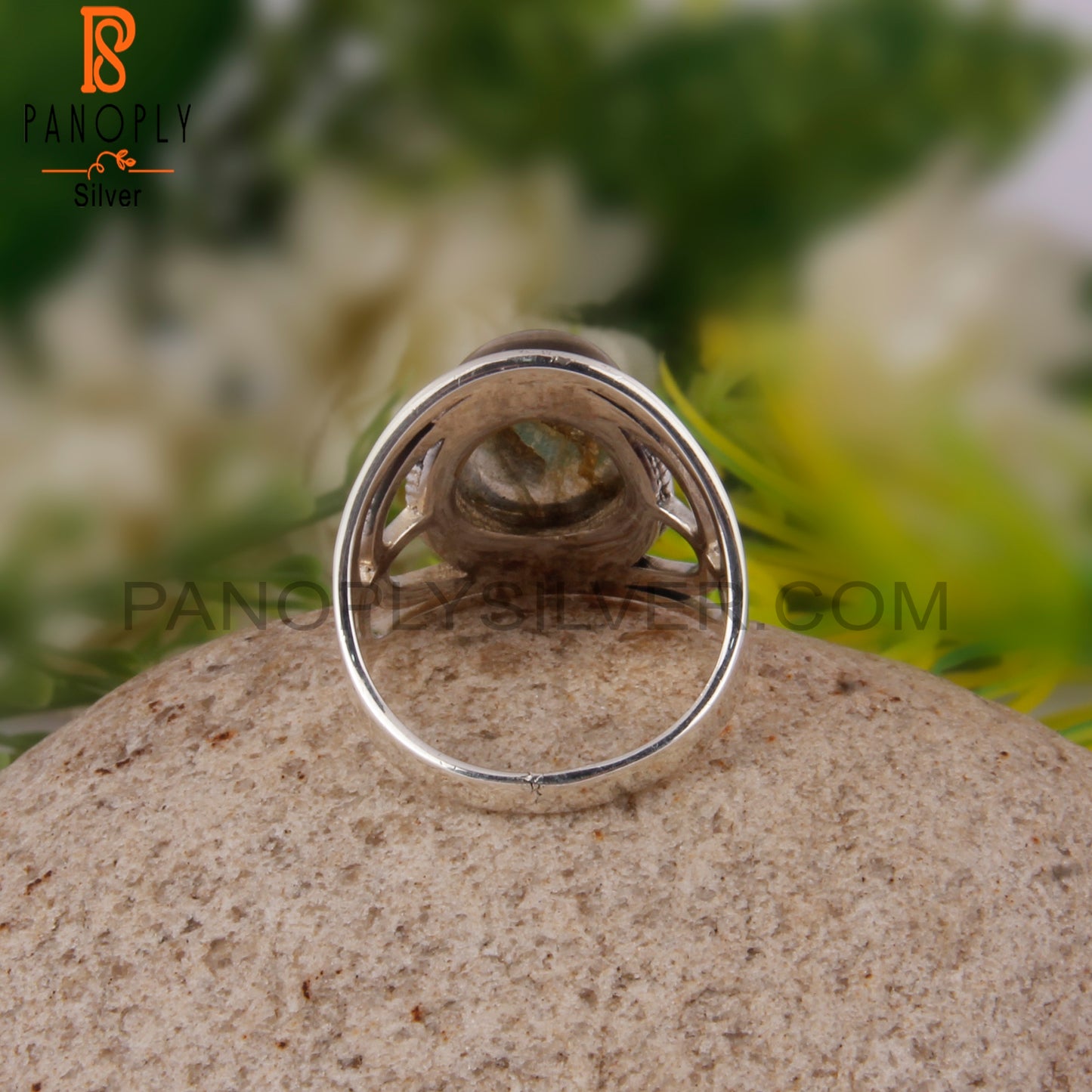 Doublet Labradorite Crystal Oval 925 Sterling Silver Rings