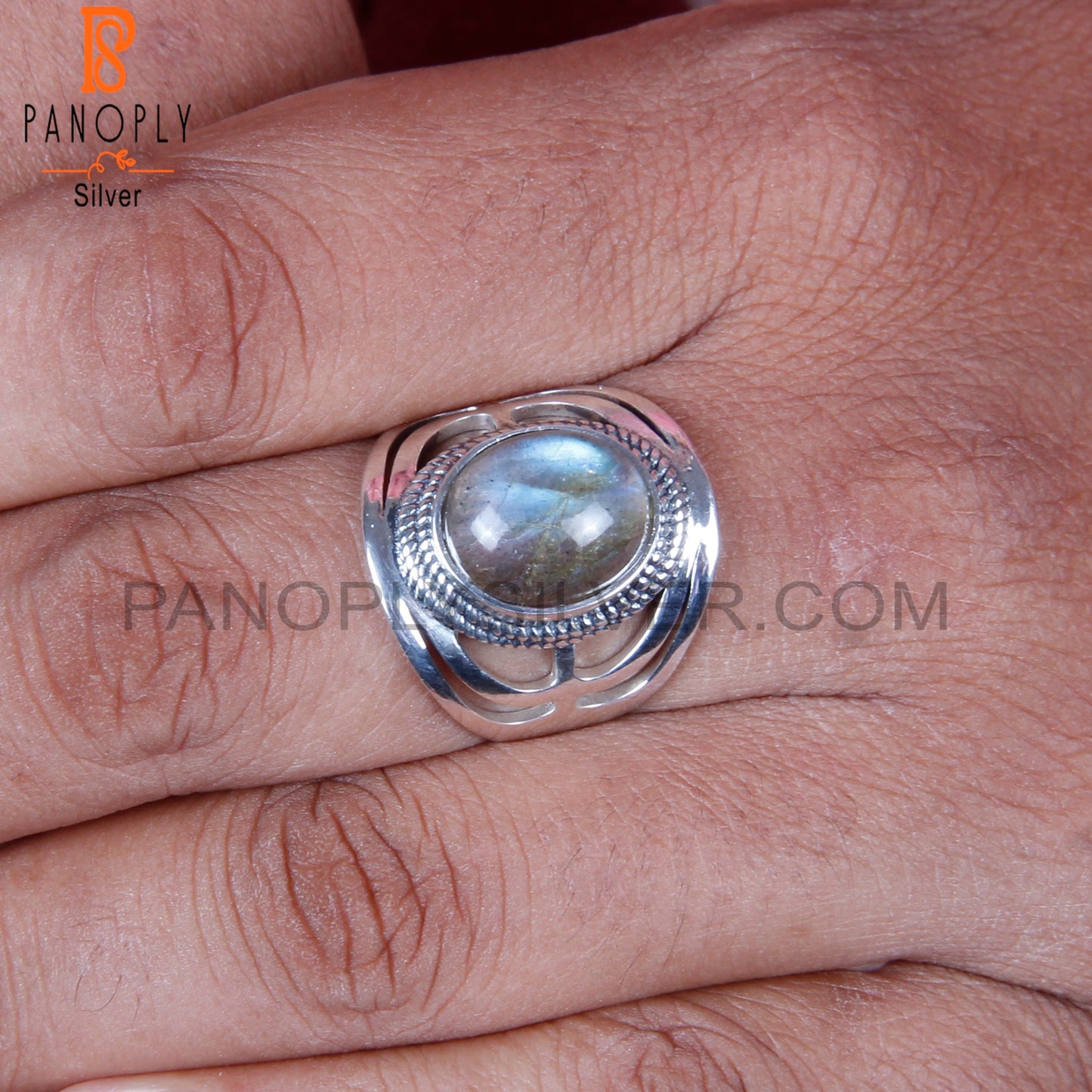 Doublet Apache Gold Crystal Oval 925 Sterling Silver Ring