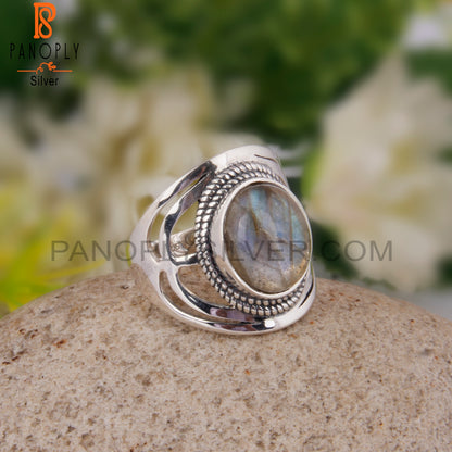 Doublet Apache Gold Crystal Oval 925 Sterling Silver Ring