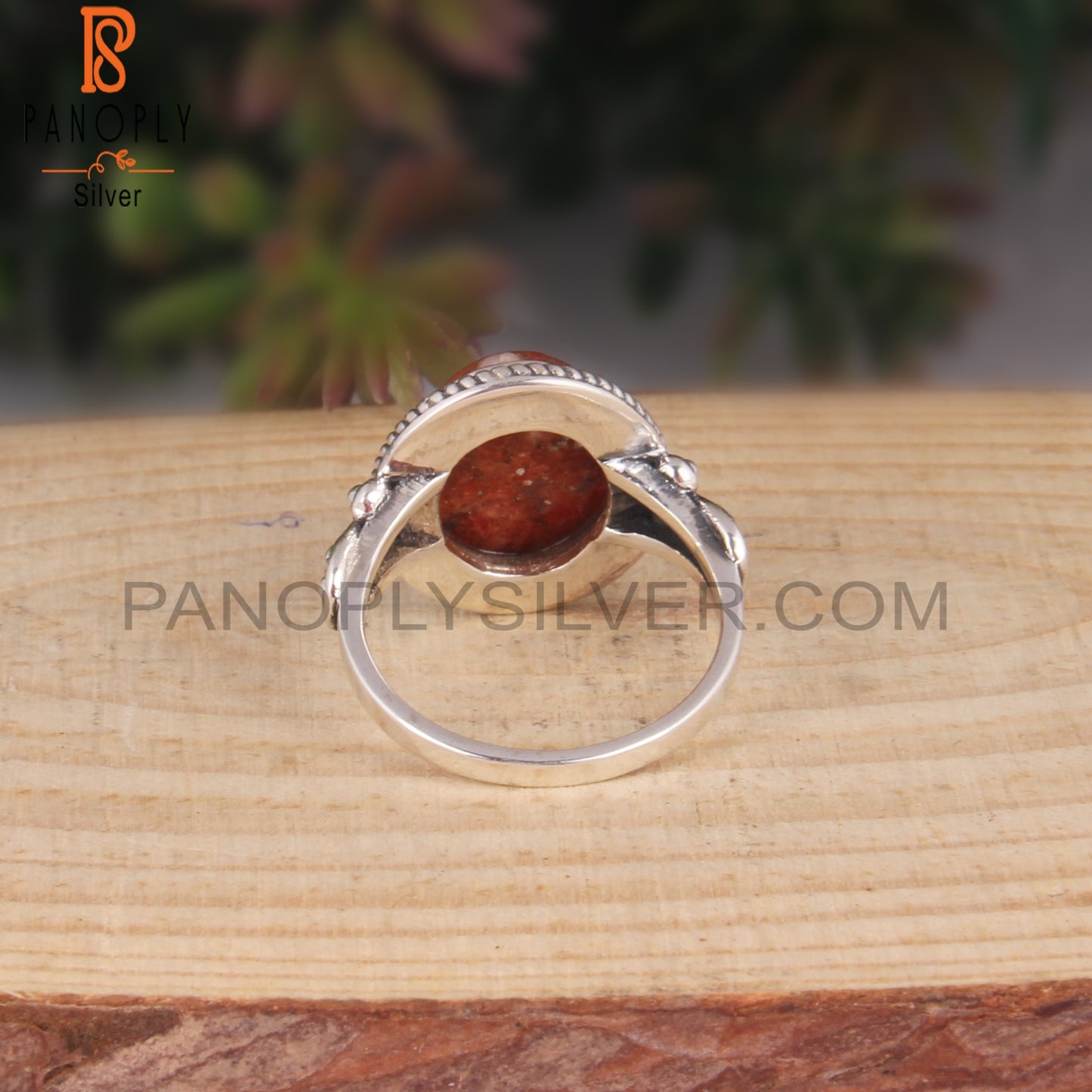 Sponge Coral Oval Daily Wear 925 Sterling Silver Ring