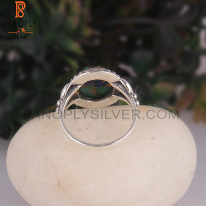 Mojave Azurite Malachite 925 Silver Party Wear Ring