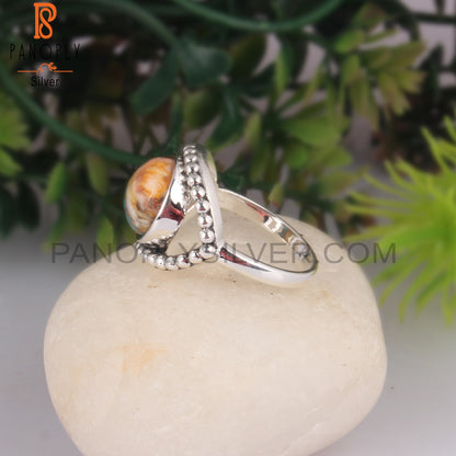 Natural Mojave Copper Bumblebee Turquoise 925 Silver Ring