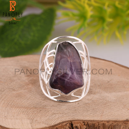 Super Seven Rough 925 Sterling Silver Ring