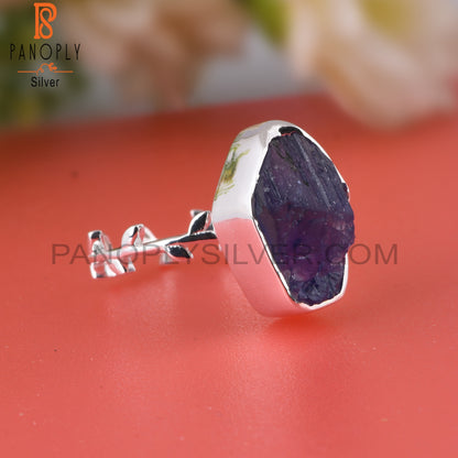 Attractive Tanzanite 925 Sterling Silver Engagement Ring