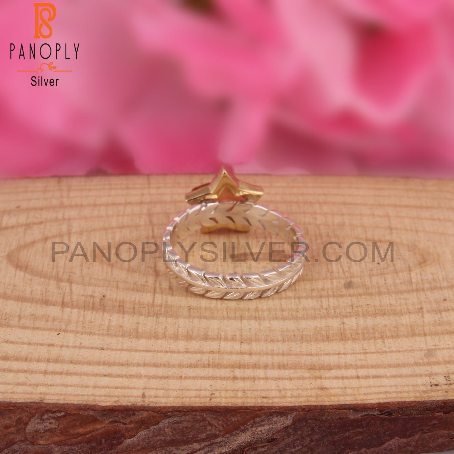 Citrine Star Shape 925 Sterling Silver Ring