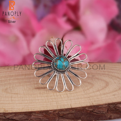 Mojave Turquoise 925 Stamp Sterling Silver Casual Ring