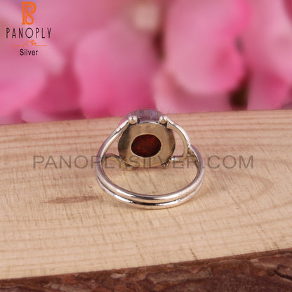 Sponge Coral Round Shape 925 Sterling Siver Ring