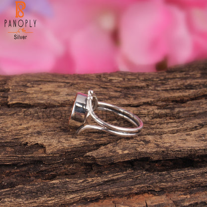 Sponge Coral Round Shape 925 Sterling Siver Ring