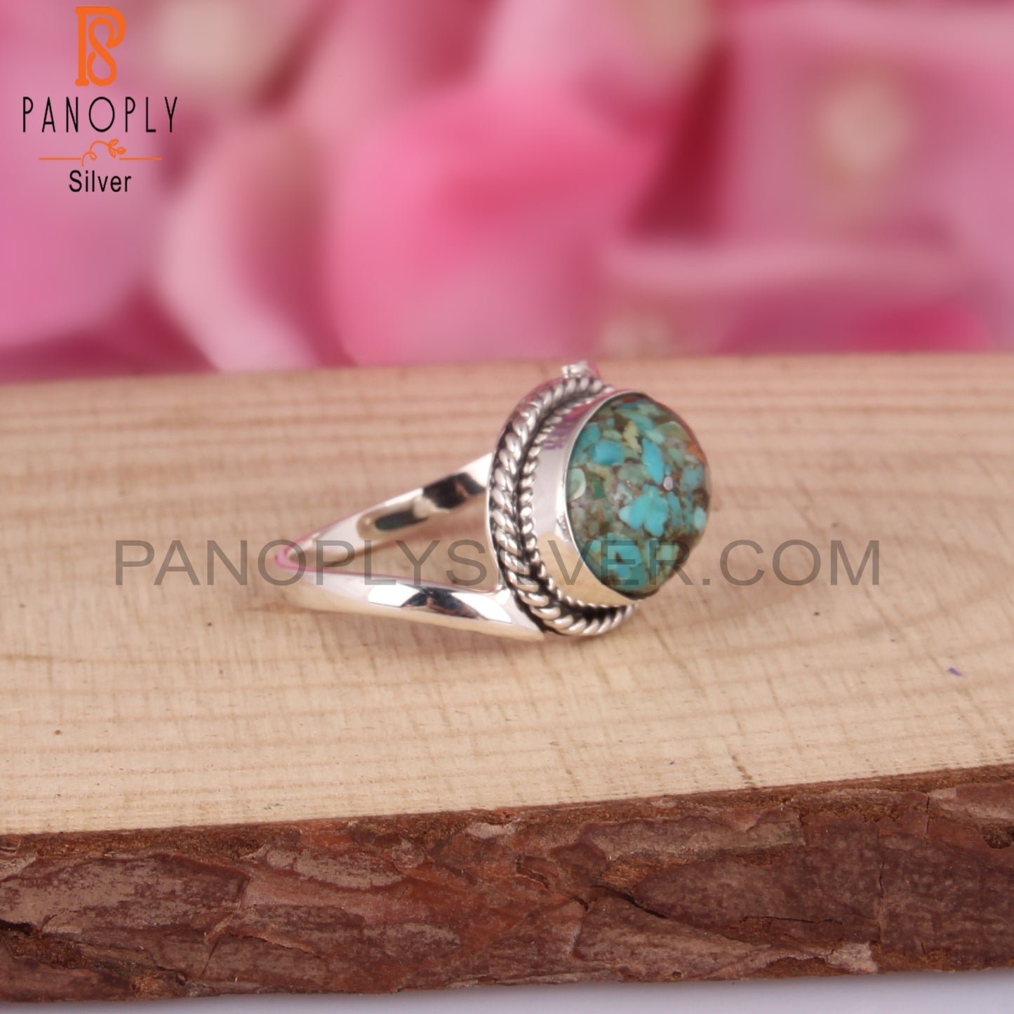 Pretty Boulder Turquoise Oval Shape 925 Sterling Silver Ring