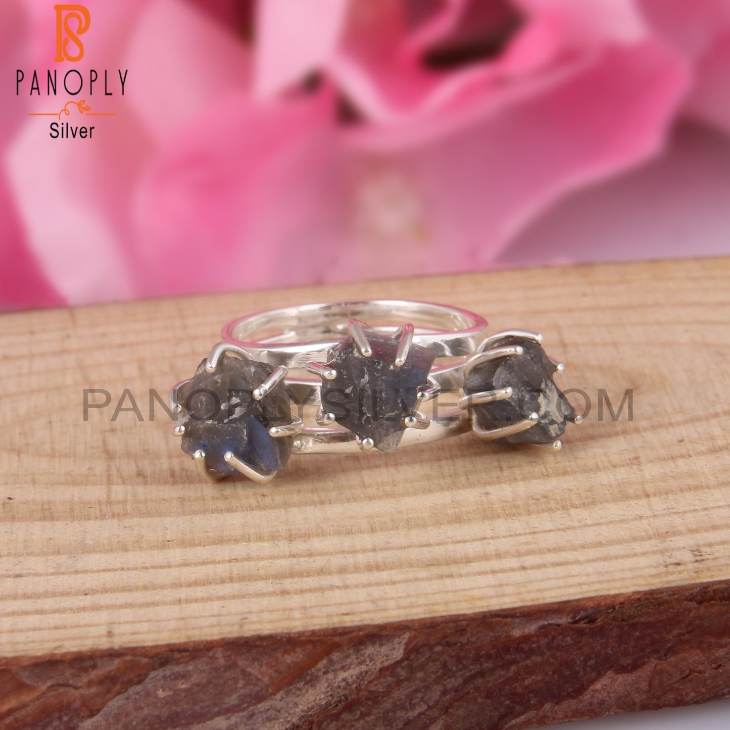 Labradorite Rough 925 Sterling Silver Ring For Girls