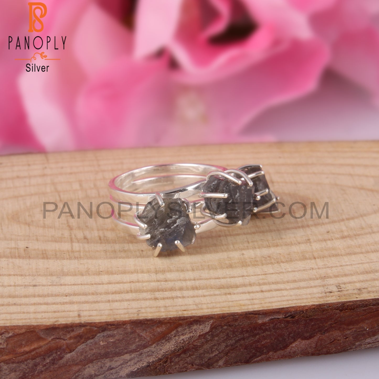Labradorite Rough 925 Sterling Silver Ring For Girls