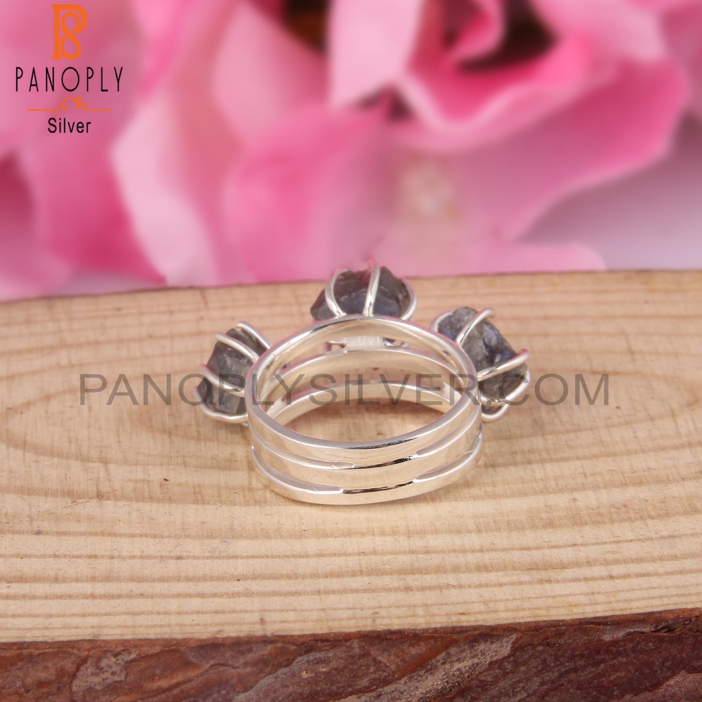 Labradorite Rough 925 Sterling Silver Ring For Girls