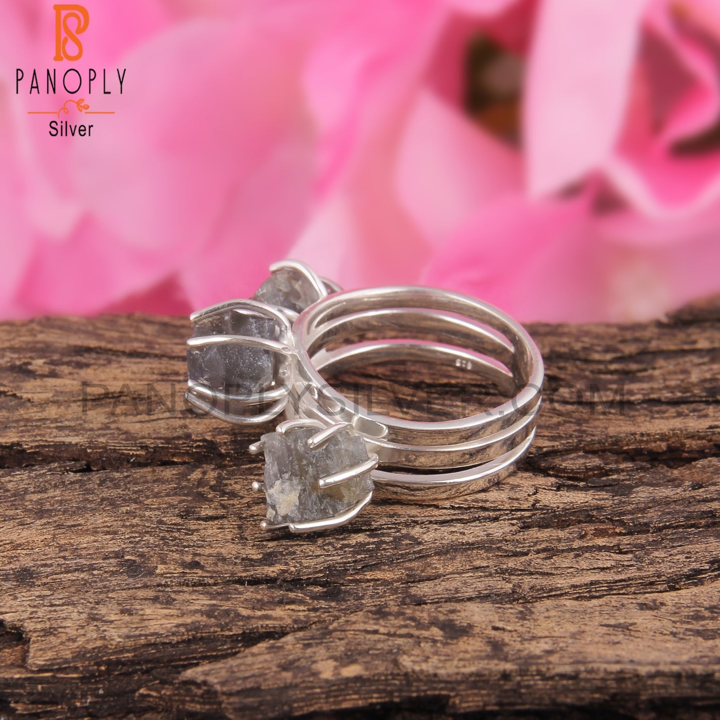 Labradorite Rough 925 Sterling Silver Ring For Girls