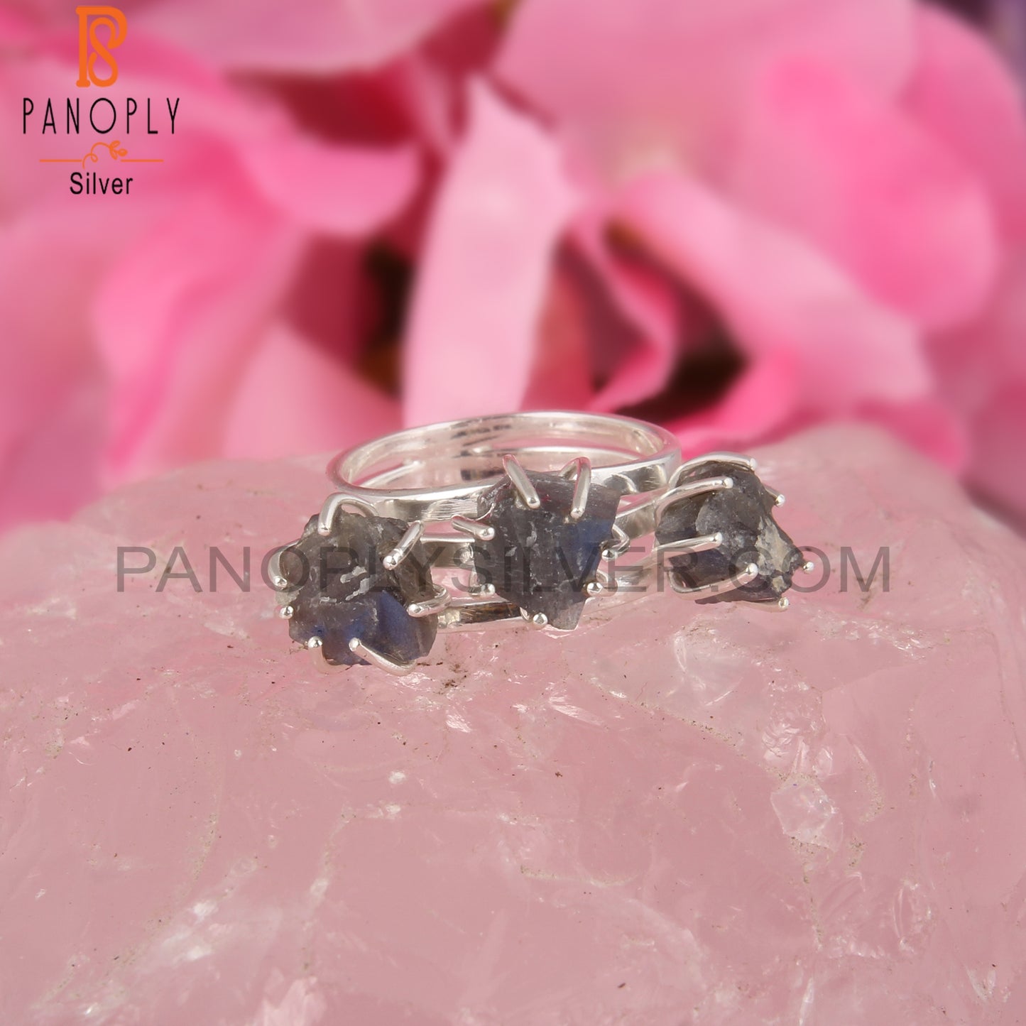 Labradorite Rough 925 Sterling Silver Ring For Girls