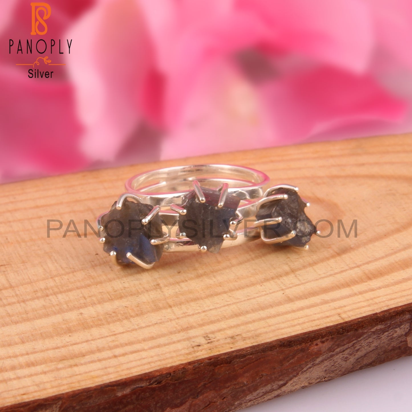 Labradorite Rough 925 Sterling Silver Ring For Girls
