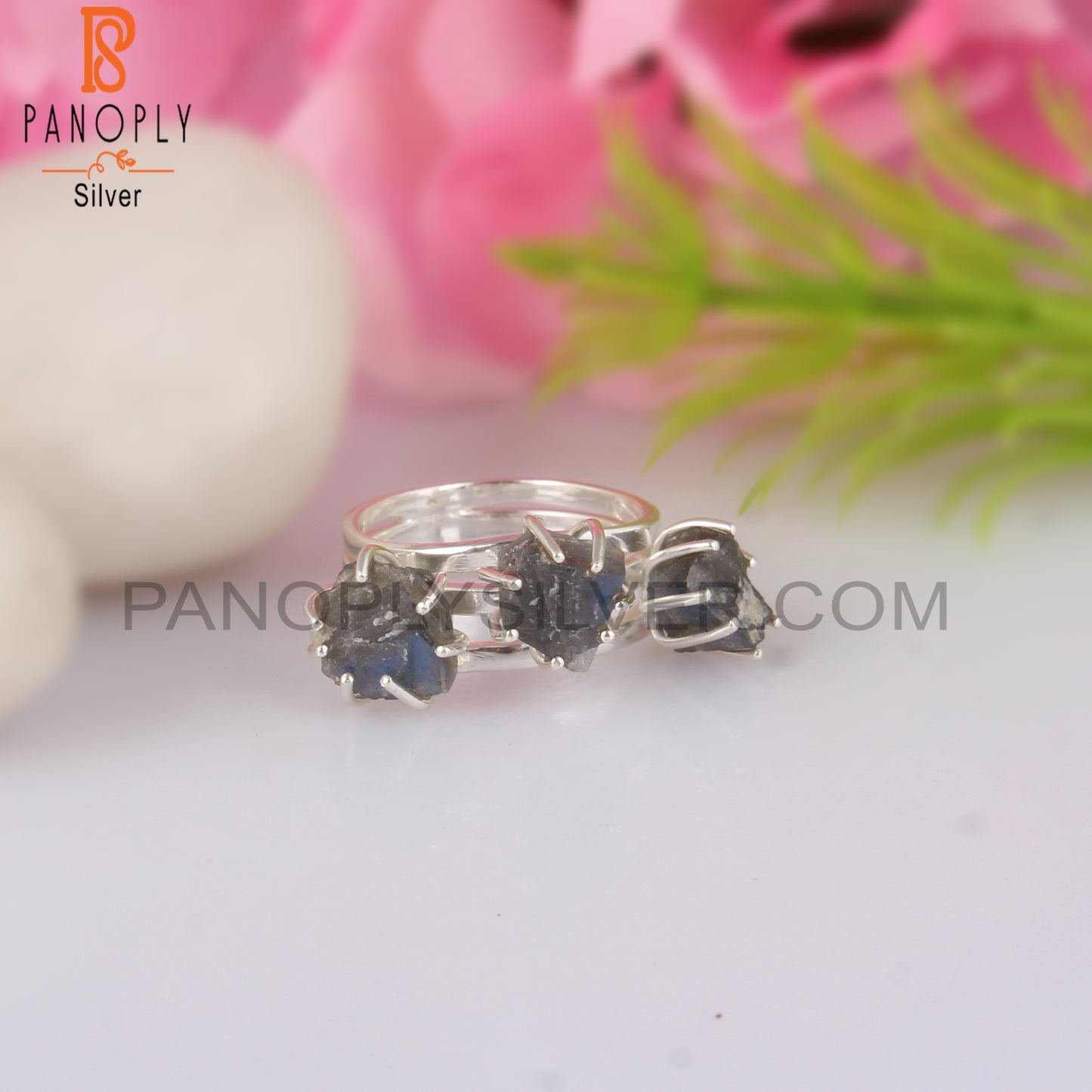 Labradorite Rough 925 Sterling Silver Ring For Girls
