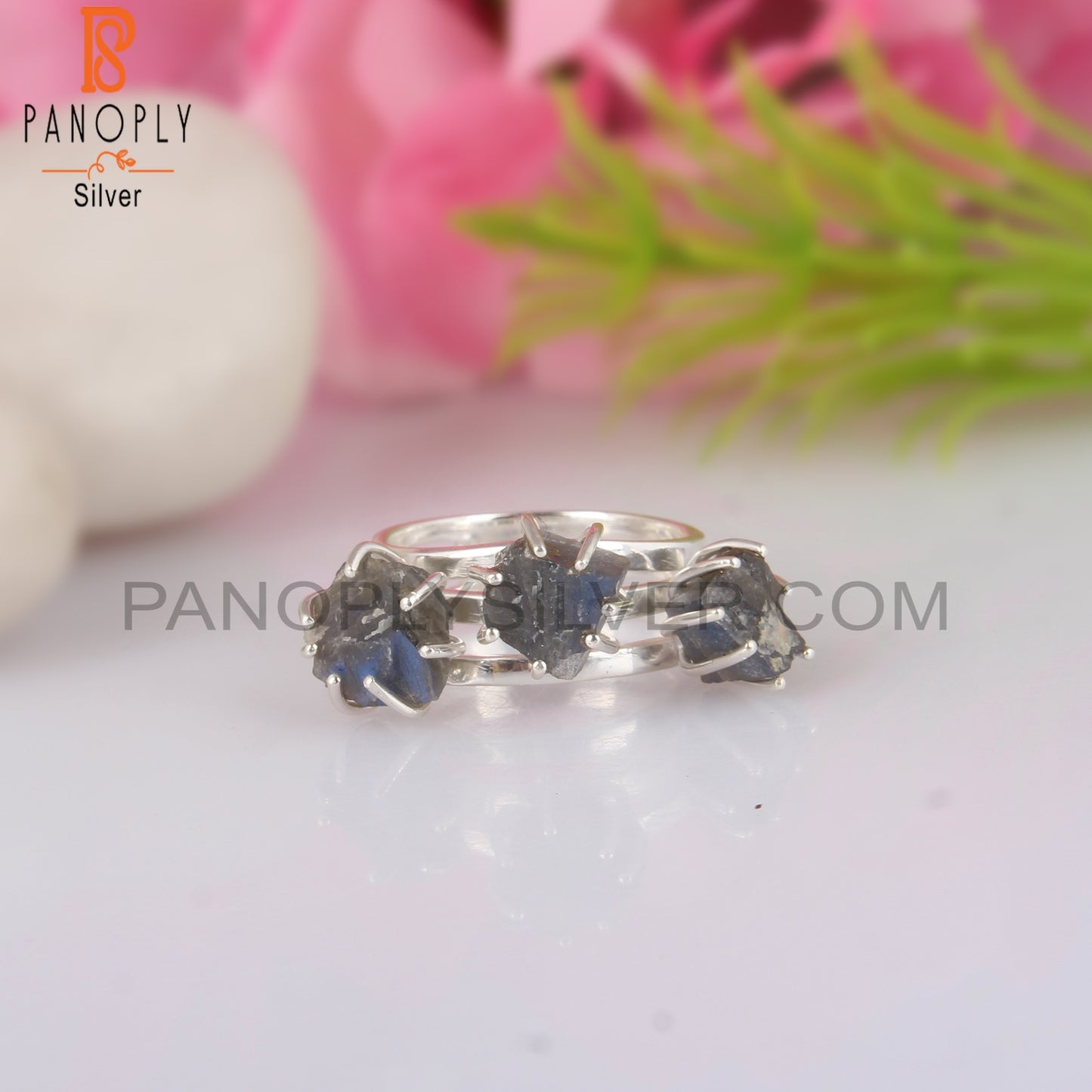 Labradorite Rough 925 Sterling Silver Ring For Girls