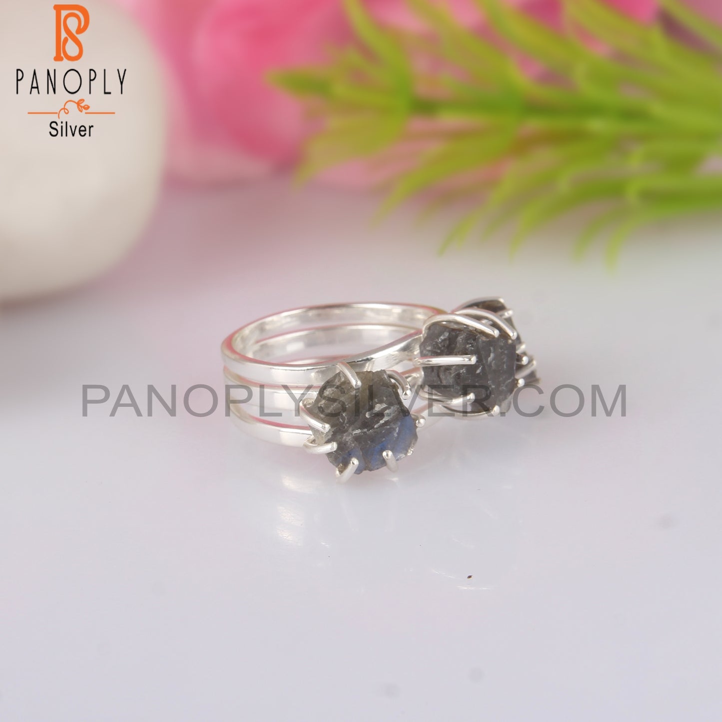 Labradorite Rough 925 Sterling Silver Ring For Girls