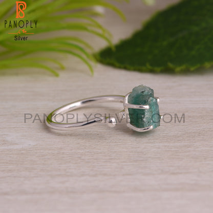 Emerald Rough 925 Sterling Silver Openable Ring