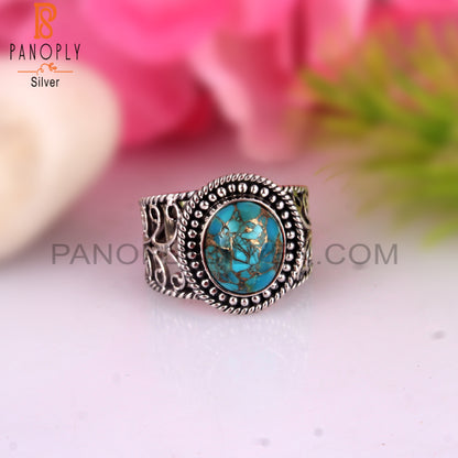 Mojave Copper Turquoise 925 Sterling Silver Rings