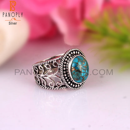 Mojave Copper Turquoise 925 Sterling Silver Rings