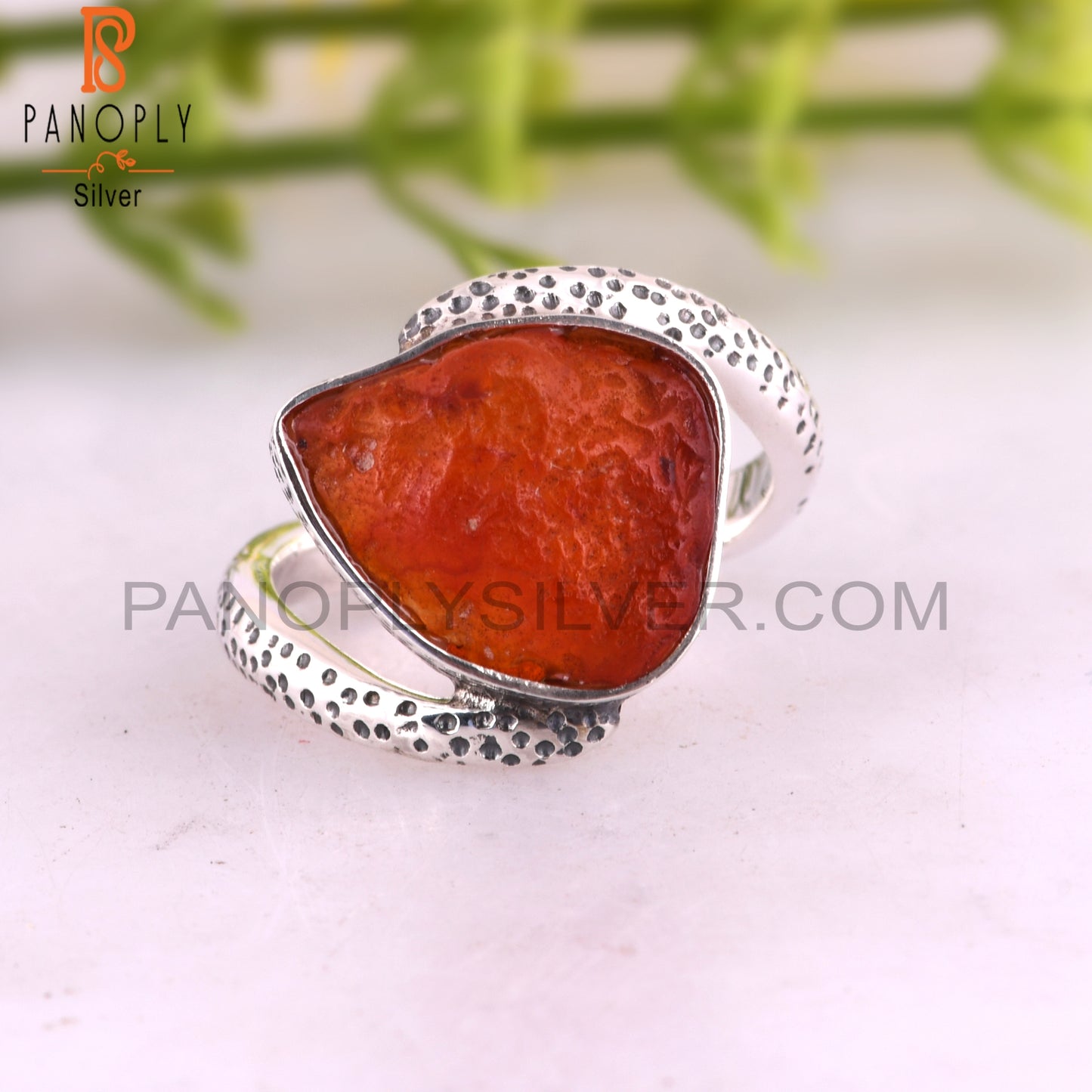 Carnelian 925 Sterling Silver Casual Ring