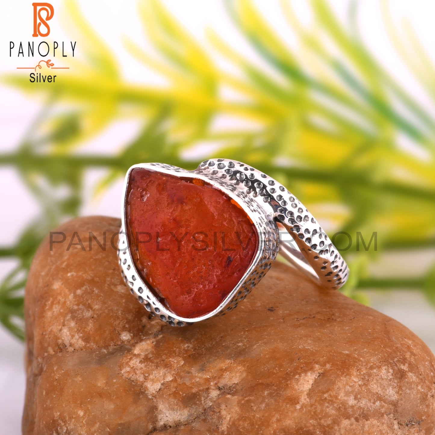 Carnelian 925 Sterling Silver Casual Ring