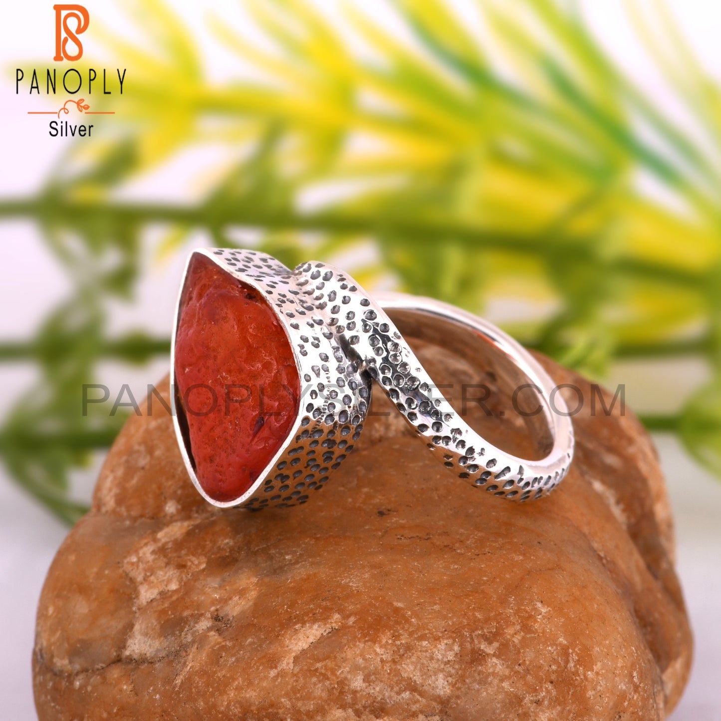 Carnelian 925 Sterling Silver Casual Ring