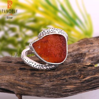 Carnelian 925 Sterling Silver Casual Ring
