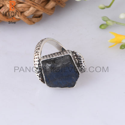 Labradorite Rough 925 Sterling Silver Ring