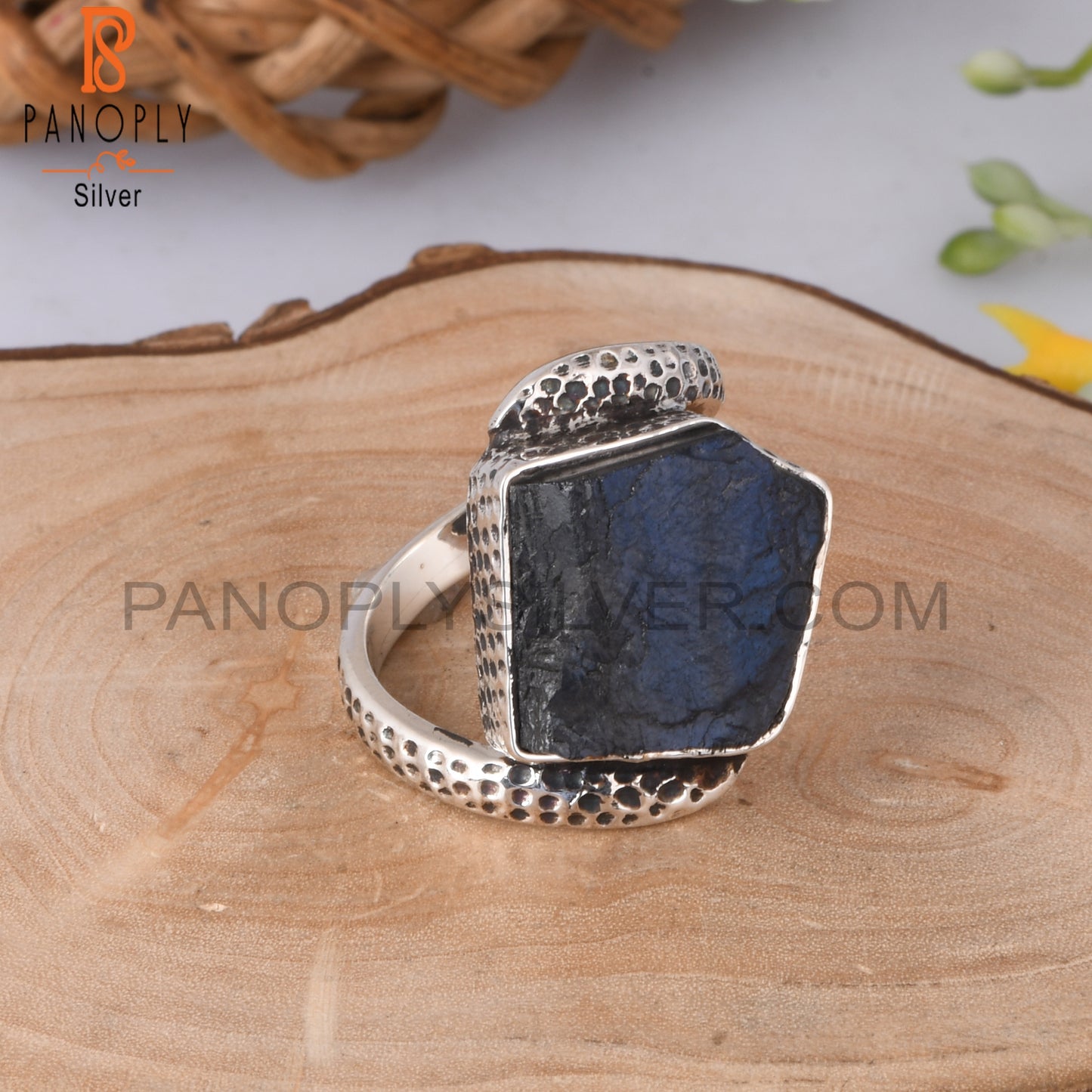 Labradorite Rough 925 Sterling Silver Ring
