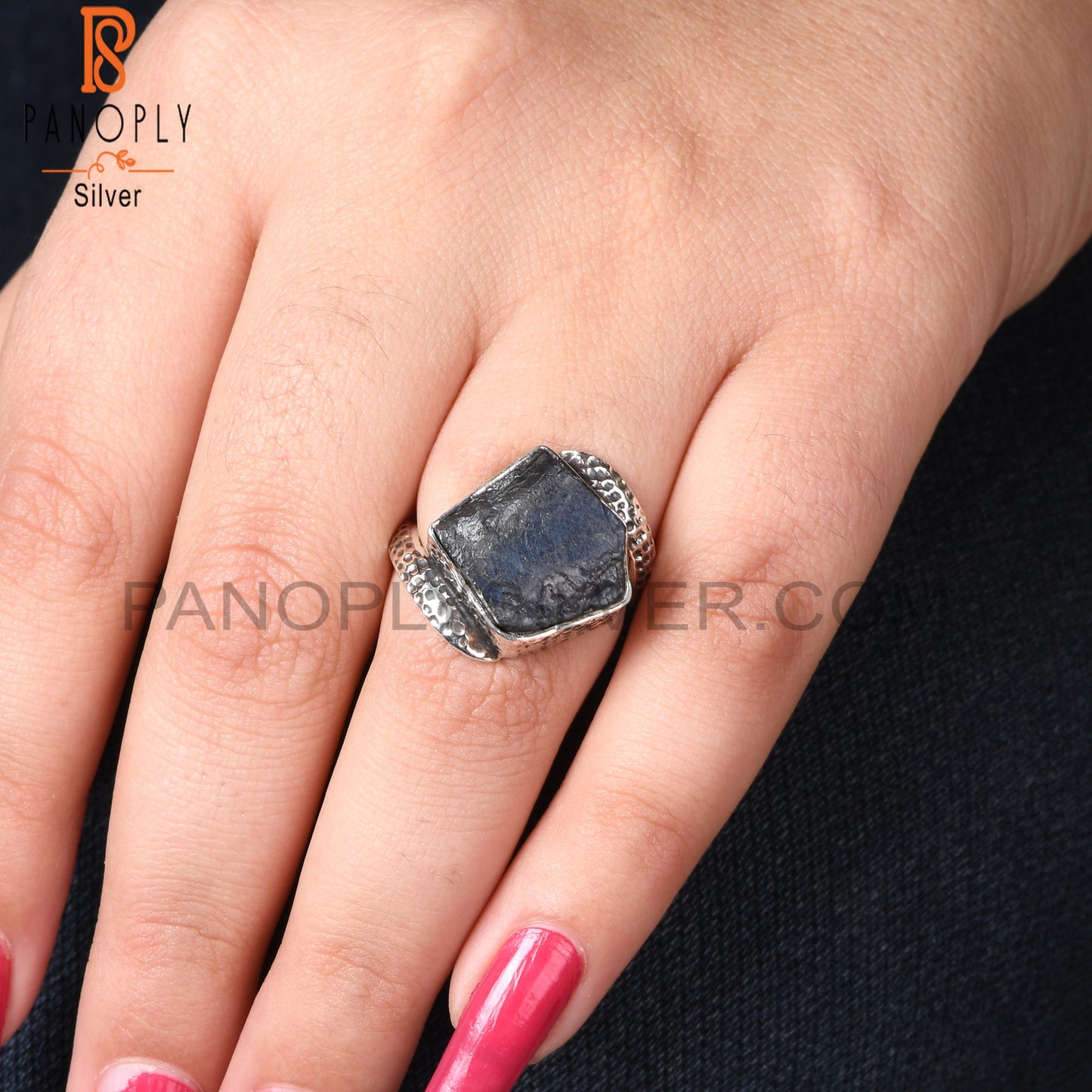 Labradorite Rough 925 Sterling Silver Ring