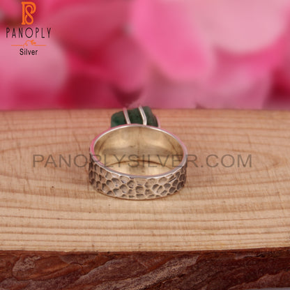 Emerald 925 Sterling Silver Band Ring