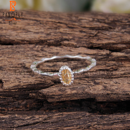 Citrine Oval 925 Sterling Silver Ring