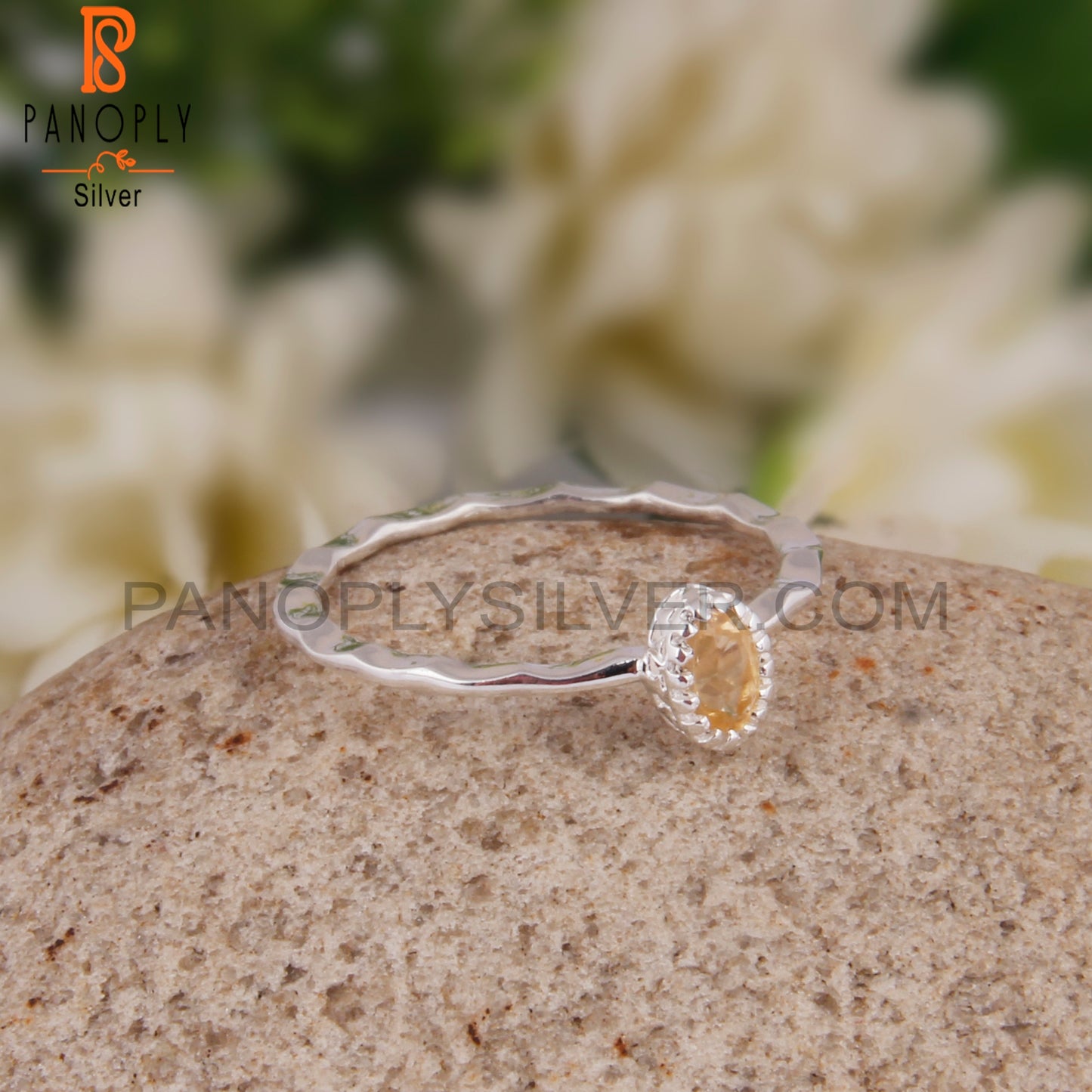 Citrine Oval 925 Sterling Silver Ring