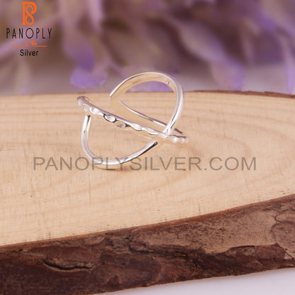 Handmade 925 Sterling Silver Twist Adjustable Ring