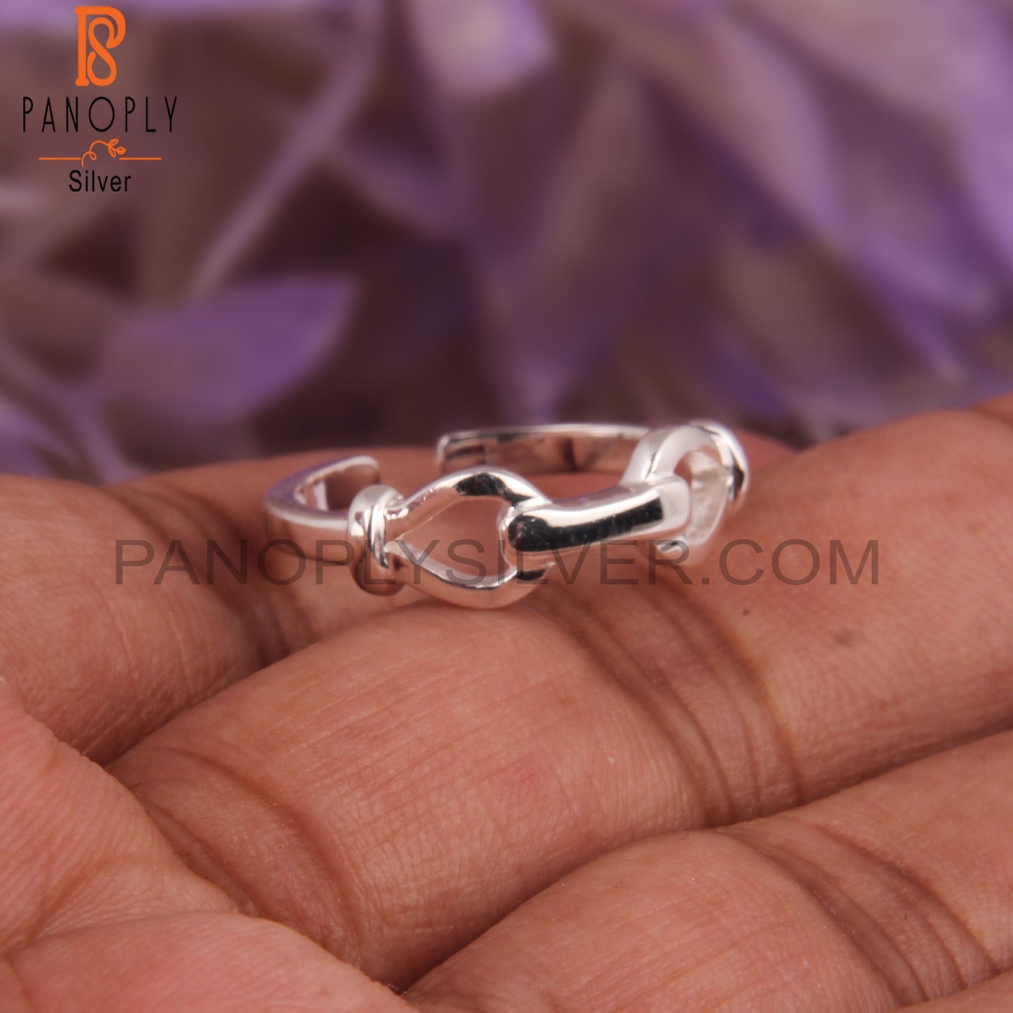 Handmade 925 Sterling Silver Knot Pattern Ring